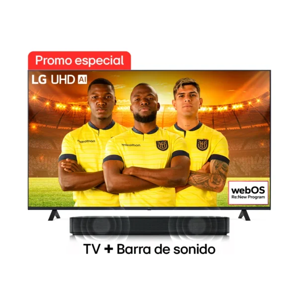 TELEVISOR SMART TV LG UHD 65'' 4K UR78 + BARRA SONIDO