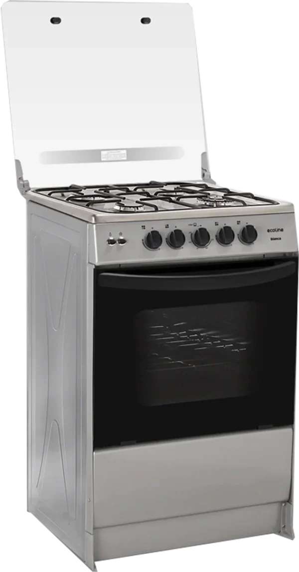 COCINA A GAS ECOLINE 24″ BIANCA 4 HORNILLAS – SILVER